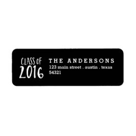 Klasse des 2016 Grad Celebration Address Label