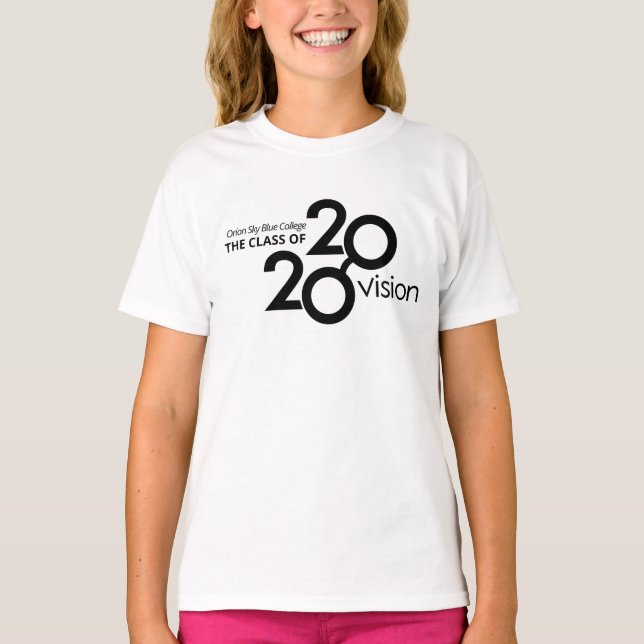 Klasse des 2020-Sichtereignisses individuelle Name T-Shirt (Vorderseite)