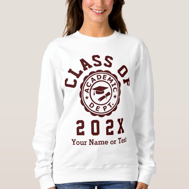 Klasse des 20XX-Abschlusses Sweatshirt (Vorderseite)