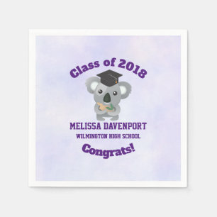 Klasse des 20xx Niedlichen Koala-Bären in Grad Cap Serviette