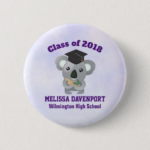 Klasse des 20xx Niedlichen Koala-Bären in Graduati Button