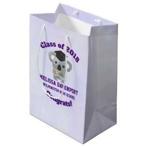 Klasse des 20xx Niedlichen Koala-Bären in Graduati Mittlere Geschenktüte
