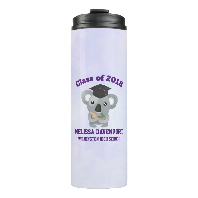 Klasse des 20xx Niedlichen Koala-Bären in Graduati Thermosbecher (Vorderseite)