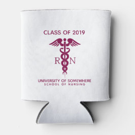Klasse des 20xx Red Caduceus Nurse Symbol Abschlus Dosenkühler