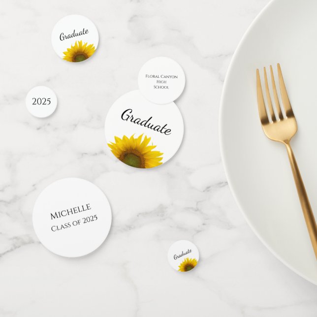 Klasse des Abschlusses der Gelben Sonnenblumen 202 Konfetti (Gruppe)