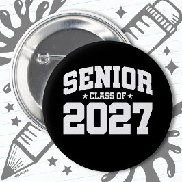 Klasse des Abschlusses der Oberstufe 2027 Senior 2 Button