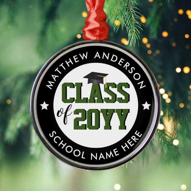 Klasse des Abschlusses "Forest Green Graduate" 202 Ornament Aus Metall (Von Creator hochgeladen)