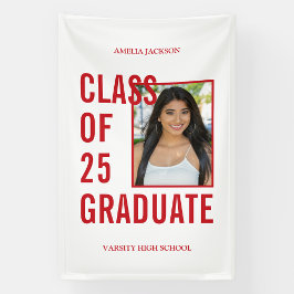 Klasse des Abschlusses "Rotes und Weißes Foto" 202 Banner