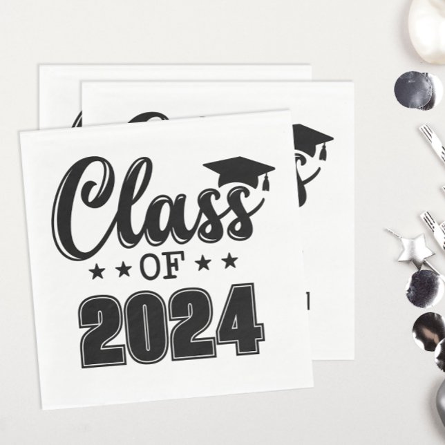 Klasse des Abschlusses Serviette (Easily customize the year on these fun "Class of" graduation party napkins.)