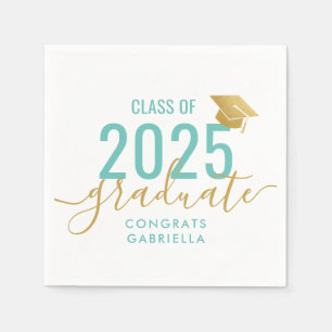 Klasse des Aquamarinen Gold-Abschlusses 2023 Serviette