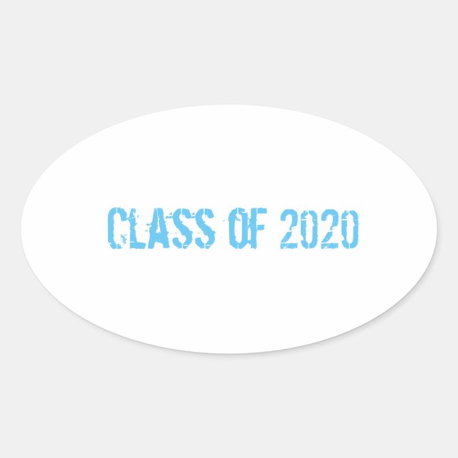 Klasse des Aufklebers 2020 Ovaler Aufkleber (Vorderseite)