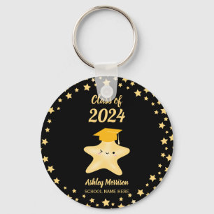 Klasse des Black and Gold Super Star Abschlusses 2 Schlüsselanhänger