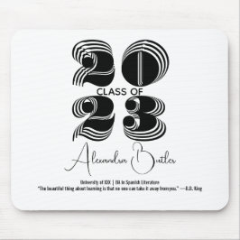 Klasse des Black Modern Typografy BA-Abschlusses 2 Mousepad