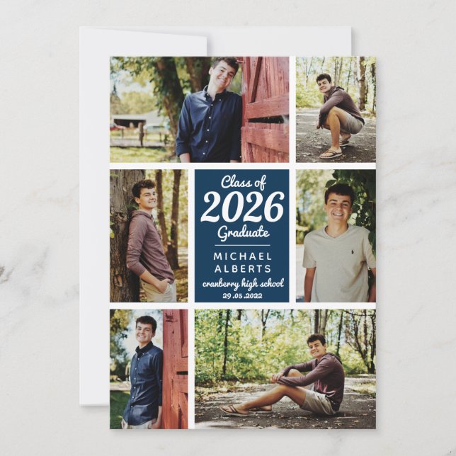 Klasse des Blue Graduate Ankündigung (Vorderseite)