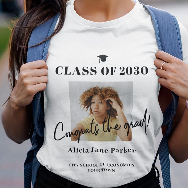 Klasse des Fotos Absolventen Glückwunsch Abitur T-Shirt (Von Creator hochgeladen)