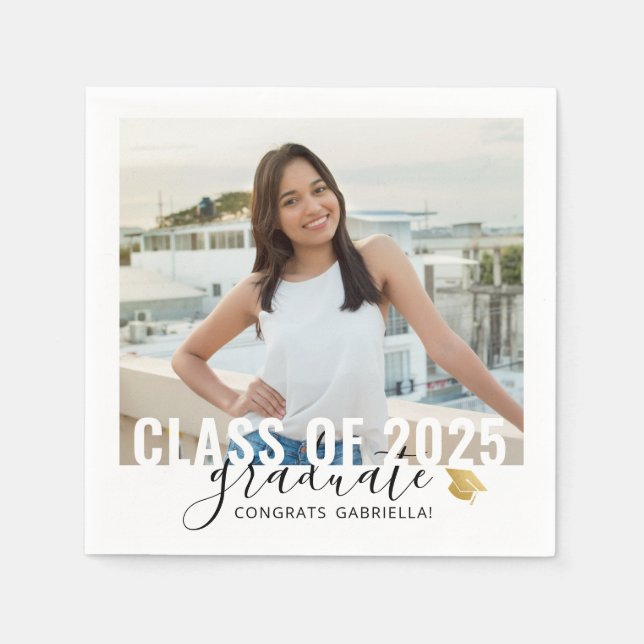 Klasse des Fotos der Graduierungspartei 2023 Serviette (Vorderseite)