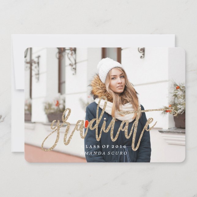 KLASSE DES Glitzer ABSCHLUSS 2016 Einladung (Vorderseite)