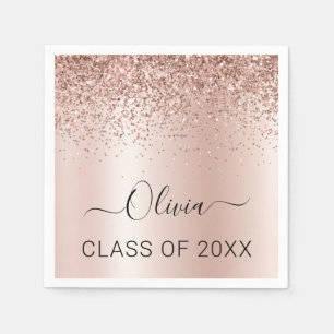 Klasse des Glitzer "Blush Pink" 2024 Serviette