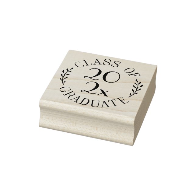 Klasse des Graduate Chic Typografy Emblem Gummistempel (Stempel)