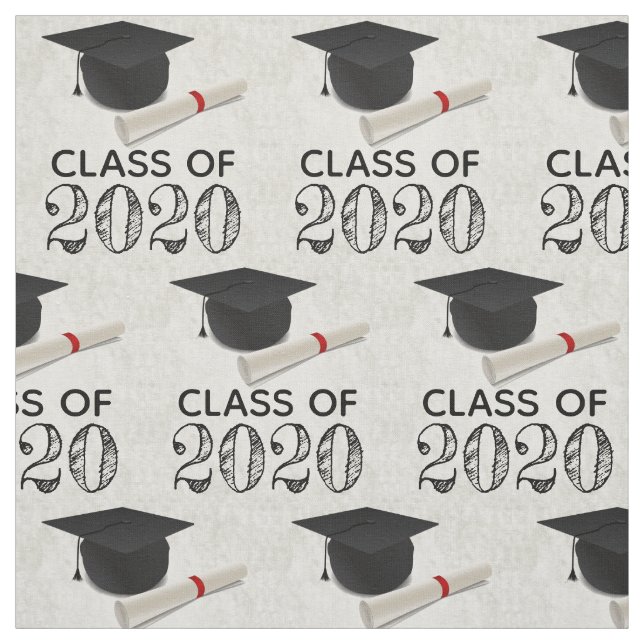 Klasse des Graduation Cap Diploma 2020 Stoff (Muster)
