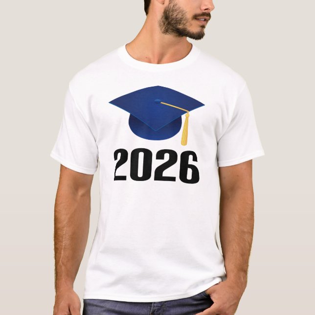 Klasse des graduierten Geschenks des Hut-2026 T-Shirt (Vorderseite)
