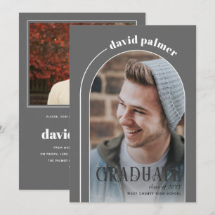 Klasse des grau-grauen Fotos 2025 Einladung