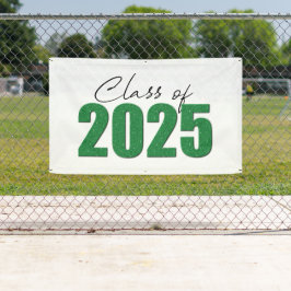 Klasse des grünen Glitzer von 2025 Banner