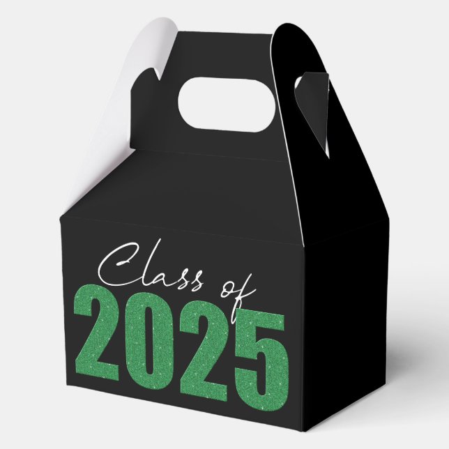 Klasse des grünen Glitzer von 2025 Geschenkschachtel (Vorderseite)