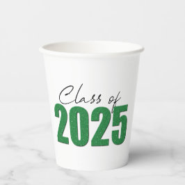 Klasse des grünen Glitzer von 2025 Pappbecher