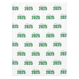 Klasse des grünen Glitzer von 2025 Tischdecke