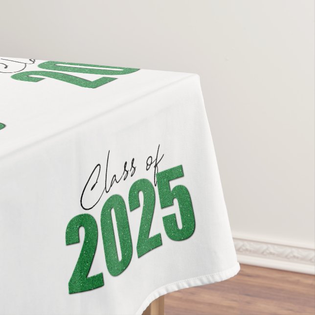 Klasse des grünen Glitzer von 2025 Tischdecke (Beispiel)