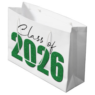 Klasse des grünen Glitzer von 2026 Große Geschenktüte