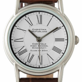 Klasse des Jahres mit Name und Schulbeobachtung Armbanduhr