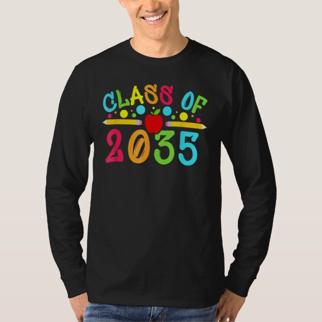 Klasse des Kindergartens 2035 bis Abschluss vor K T-Shirt (Vorderseite)