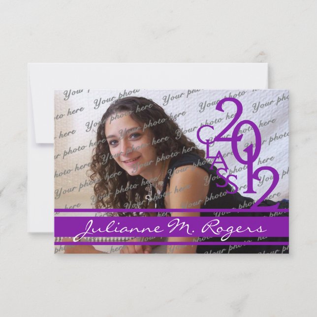 Klasse des Lila Fotos 2012 Einladung (Vorderseite)