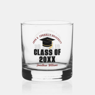 Klasse des Maroon-Abschlusses 2025 Whiskyglas