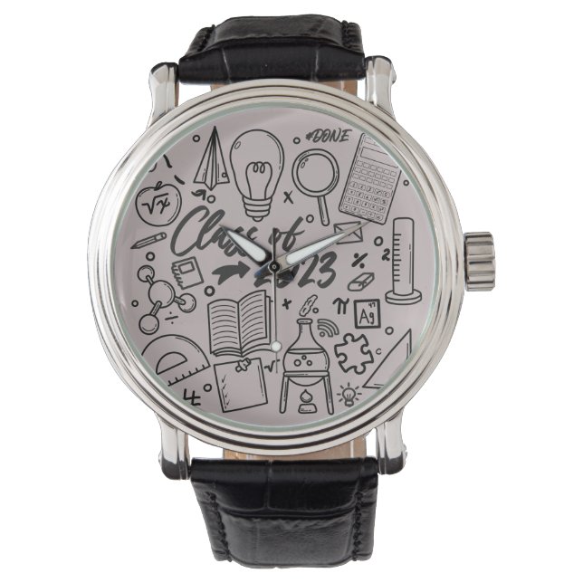 Klasse des Mathematikstudiums Abschluss 2023 Armbanduhr (Vorderseite)