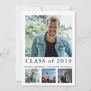 Klasse des minimalistischen Abschluss-Fotos 2019 Feiertagskarte