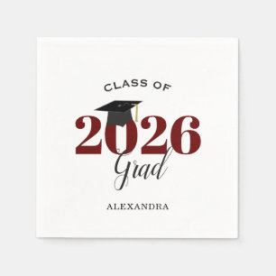Klasse des modernen Graduate-Maroons 2025 Serviette
