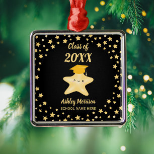 Klasse des Niedlichen Schwarz- und Gold-Star-Absch Ornament Aus Metall
