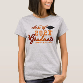 Klasse des Orange-Abschlusses der Graduate 2025 T-Shirt