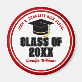 Klasse des Personalisierten Graduates Red White 20 Magnet