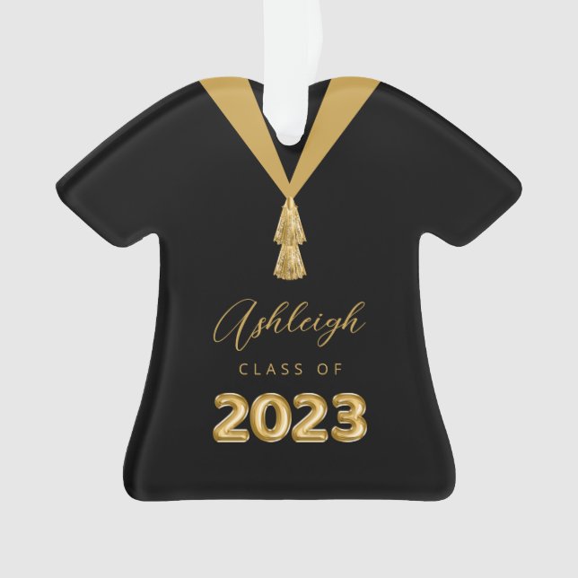 Klasse des Personalisierten Schwarzen Abschlusses  Ornament (Vorderseite)