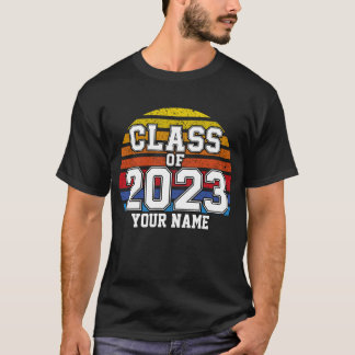 Klasse des Retro-Sonnenuntergangs 2023 T-Shirt