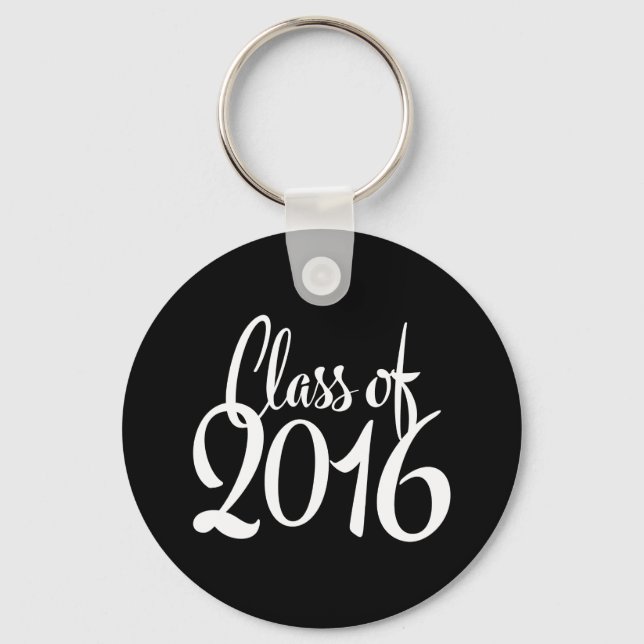 Klasse des Retro Typografy-Abschlusses 2016 Schlüsselanhänger (Vorderseite)