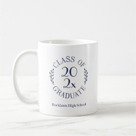 Klasse des Schulnamens Navy Emblem Abschluss Kaffeetasse