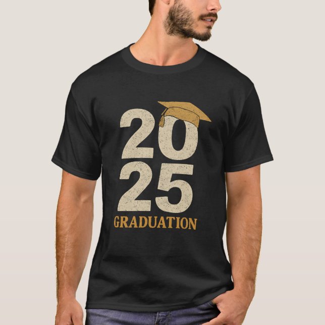 Klasse des T-Shirts "Vintager Abschluss" 2025 (Vorderseite)
