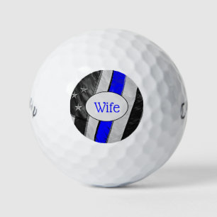 Klasse Dünne Blaue Linie Amerikanische Flagge Poli Golfball
