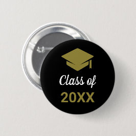 Klasse eines Glückwunschs Grad Graduation Cap Button
