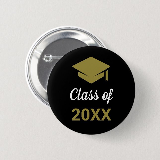 Klasse eines Glückwunschs Grad Graduation Cap Button (Vorne & Hinten)